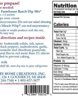 COUNTRY HOME CREATIONS FARMHOUSE RANCH DIP MIX
