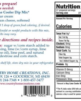 COUNTRY HOME CREATIONS KEY LIME COOLER DIP MIX
