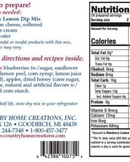 COUNTRY HOME CREATIONS BLUEBERRY LEMON DIP MIX