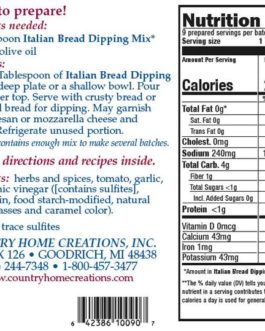 COUNTRY HOME CREATIONS ITALIAN BREAD DIPPING MIX