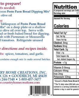 COUNTRY HOME CREATIONS PESTO PARM BREAD DIPPING MIX