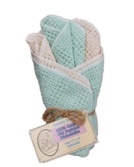 COUNTRY COTTONS DISHCLOTHS MINT GREEN