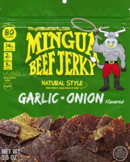 MINGUA BEEF JERKY GARLIC ONION 3.5 OZ