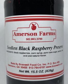 AMERSON FARM SEEDLESS BLACK RASPBERRY PRESERVE