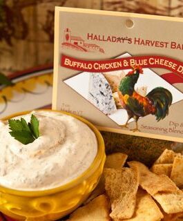 HALLADAY’S HARVEST BARN BUFFALO CHICKEN & BLUE CHEESE DIP & COOKING BLEND