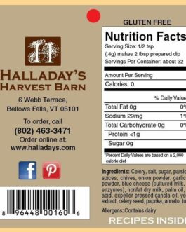 HALLADAY’S HARVEST BARN BUFFALO CHICKEN & BLUE CHEESE DIP & COOKING BLEND