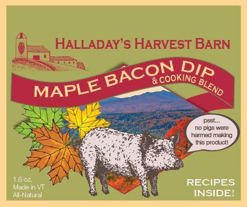 HALLADAY'S HARVEST BARN MAPLE BACON DIP & COOKING BLEND