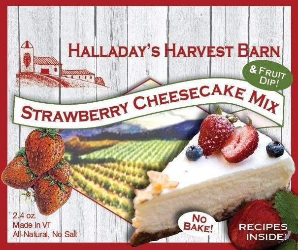 HALLADAY'S HARVEST BARN STRAWBERRY CHEESECAKE MIX